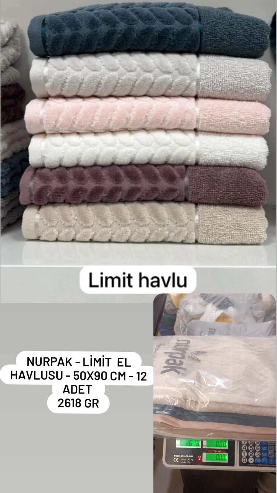 NURPAK - LİMİT EL HAVLUSU (12 ADET)