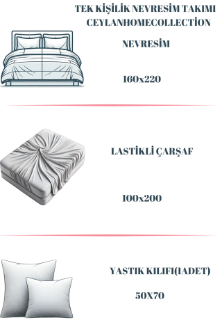 RANFORCE LASTİKLİ ÇARŞAFLI TEK KİŞİLİK NEVRESİM TAKIMI-SARI GEOMETRİK