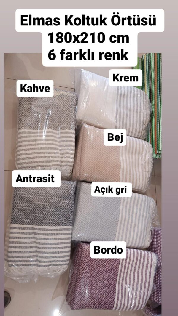 Elmas Koltuk Örtüsü - Bej